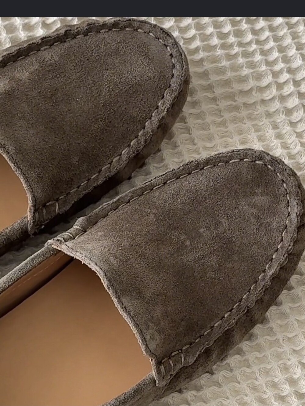 NWT Quince Genuine Suede Driver Loafers — Medium Brown Size 7